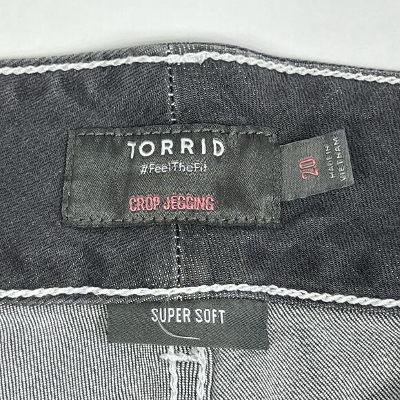 NEW Torrid Super Soft Gray High Rise Stretch Crop Jegging Plus Size 20 - Picture 8 of 11
